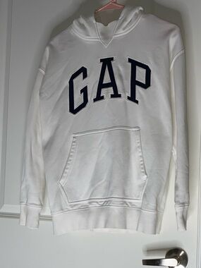 GAP White Hoodie with Navy Lettering